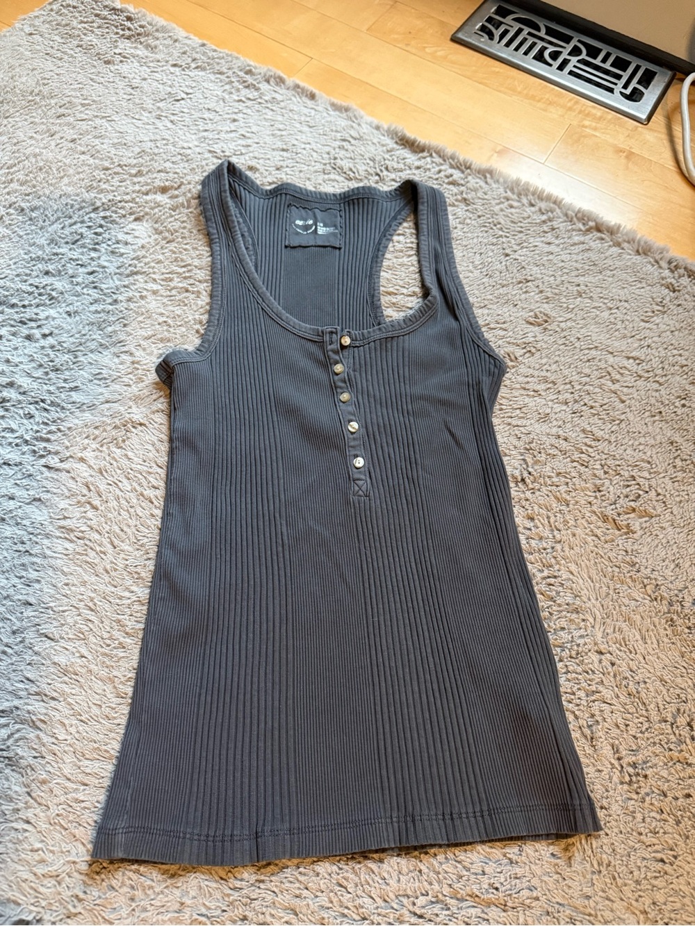 aerie Ribbed Scoop Tank